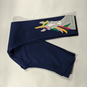 Mini Boden navy unicorn leggings size 9-10/ 140 cm